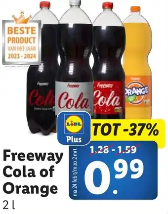 Lidl Freeway Cola of Orange aanbieding