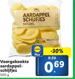 Lidl Voorgekookte aardappel schijfjes aanbieding