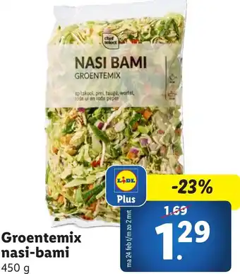 Lidl Groentemix nasibami aanbieding