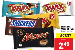 Lidl Snickers, Mars of Twix aanbieding