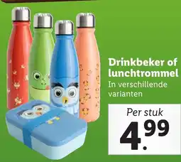 Lidl Drinkbeker of lunchtrommel aanbieding