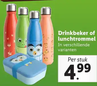 Lidl Drinkbeker of lunchtrommel aanbieding