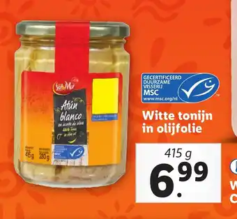 Lidl Witte tonijn in olijfolie aanbieding