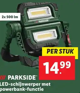 Lidl LED schijnwerper met powerbank-functie aanbieding