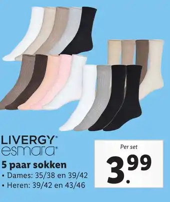 Lidl 5 paar sokken aanbieding