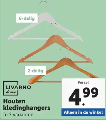 Lidl Houten kledinghangers aanbieding