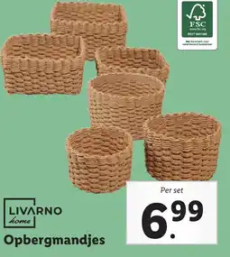 Lidl Opbergmandjes aanbieding