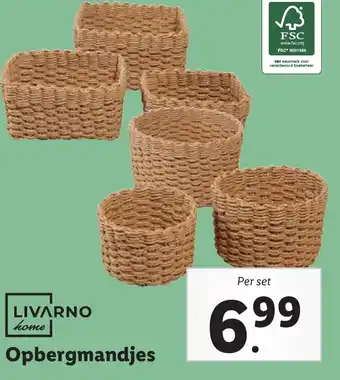 Lidl Opbergmandjes aanbieding