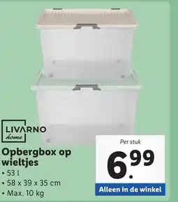 Lidl Opbergbox op wieltjes aanbieding