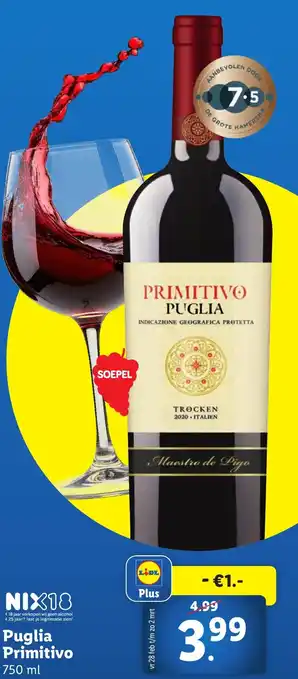 Lidl Puglia Primitivo aanbieding