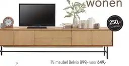 Pronto wonen TV-meubel Belvio 899,- voor 649,- aanbieding