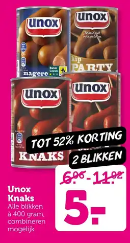 Coop Unox Knaks aanbieding