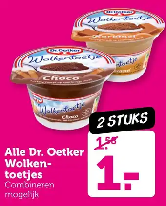 Coop Alle Dr. Oetker Wolken toetjes aanbieding