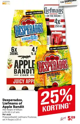 Coop Desperados, Liefmans of Apple Bandit Alle flesjes of blikjes aanbieding