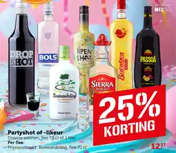 Coop Partyshot of likeur aanbieding