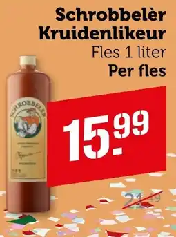 Coop Schrobbelèr Kruidenlikeur aanbieding