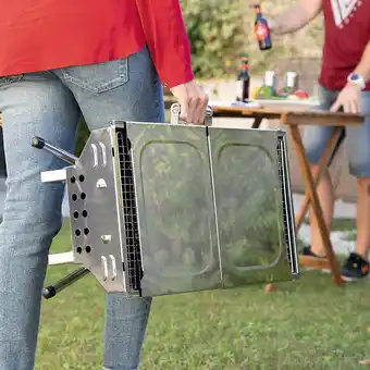 Bol.com Roestvrijstalen vouwbarbecue voor houtskool ExelQ InnovaGoods aanbieding