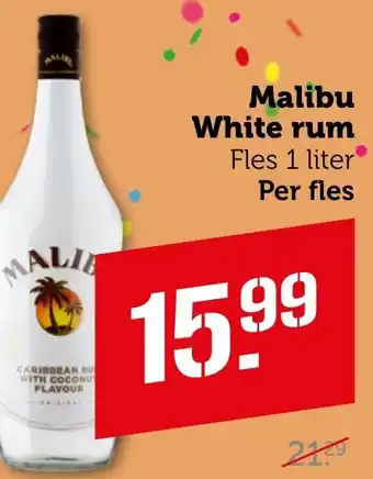 Coop Malibu White rum aanbieding