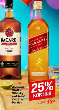 Coop Johnnie Walker Whisky red label aanbieding