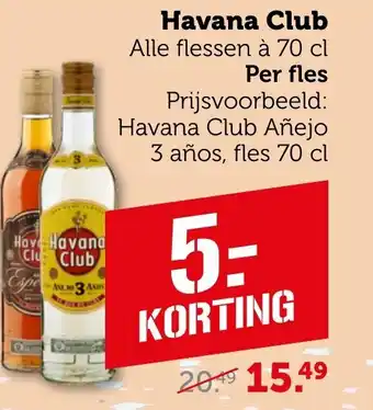 Coop Havana Club aanbieding