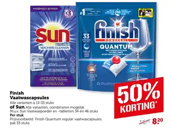 Coop Finish Vaatwascapsules of Sun aanbieding