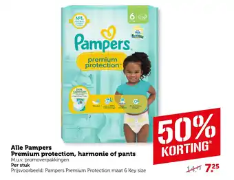 Coop Alle Pampers Premium protection, harmonie of pants aanbieding