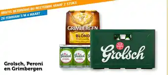 Coop Grolsch, Peroni en Grimbergen aanbieding