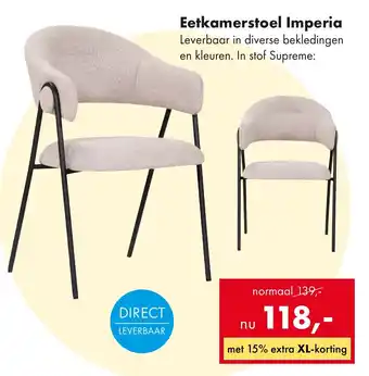 Woonsquare Eetkamerstoel Imperia aanbieding