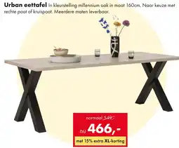 Woonsquare Urban eettafel aanbieding