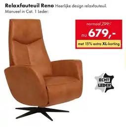 Woonsquare Relaxfauteuil Reno aanbieding