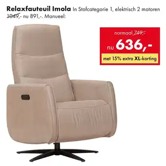 Woonsquare Relaxfauteuil Imola aanbieding