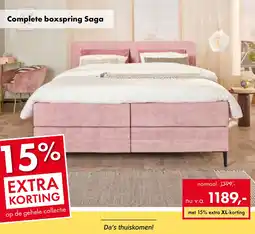 Woonsquare Complete boxspring Saga aanbieding