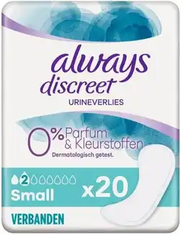 De Online Drogist Always Discreet Small 0% Parfum & Kleurstoffen aanbieding