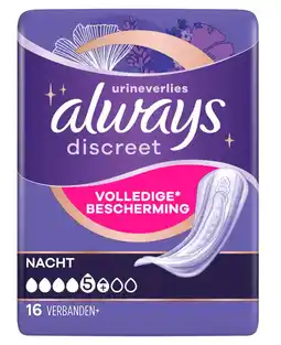 De Online Drogist Always Discreet Nacht aanbieding