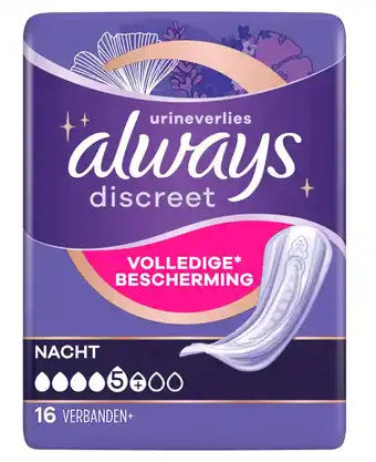 De Online Drogist Always Discreet Nacht aanbieding