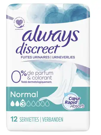 De Online Drogist Always Discreet Normal 0% Parfum & Kleurstoffen aanbieding