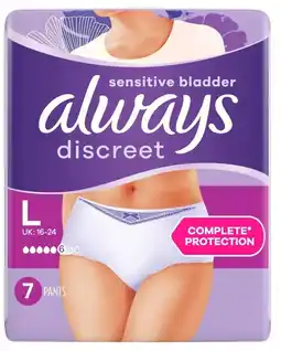 De Online Drogist Always Discreet Pants L aanbieding