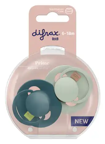 De Online Drogist Difrax LOVI Prime Pacifier 6-18 Months - Pistachio/Green aanbieding