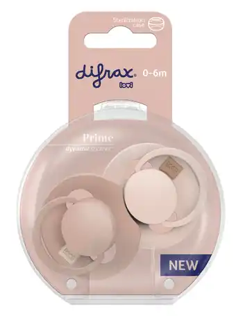 De Online Drogist Difrax LOVI Prime Pacifier 0-6 Months - Nude/Blush aanbieding