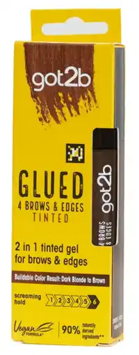 De Online Drogist Schwarzkopf Got2b Glued 2-in-1 Brows & Edges Donkerbruin aanbieding