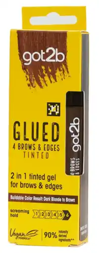 De Online Drogist Schwarzkopf Got2b Glued 2-in-1 Brows & Edges Donkerbruin aanbieding