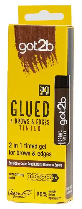 De Online Drogist Schwarzkopf Got2b Glued 2-in-1 Brows & Edges Donkerbruin aanbieding