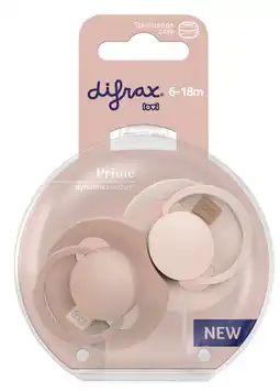 De Online Drogist Difrax LOVI Prime Pacifier 6-18 Months - Nude/Blush aanbieding