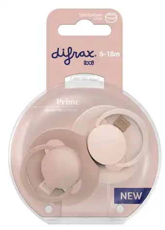 De Online Drogist Difrax LOVI Prime Pacifier 6-18 Months - Nude/Blush aanbieding