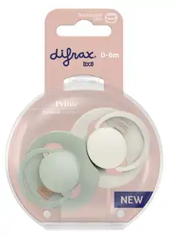 De Online Drogist Difrax LOVI Prime Pacifier 0-3 Months - Coconut/Pistachio aanbieding