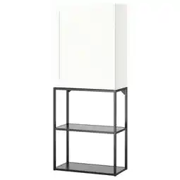 IKEA Enhet Opbergcombinatie, antraciet/wit frame, 60x32x150 cm aanbieding