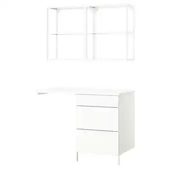 IKEA Enhet Opbergcombinatie, wit, 121.5x63.5x222 cm aanbieding