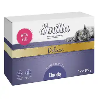 Zooplus 12x85g Smilla Deluxe Hapjes Katten Natvoer met Kalfsvlees en Wortelen aanbieding