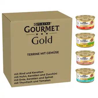 Zooplus 96x85g Terrine met Groente Gourmet Gold Kattenvoer aanbieding