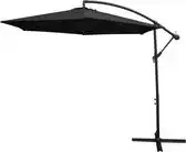 Praxis Zweefparasol - Zwart - 300 x 300 x 250 cm - Draai- en kantelbaar aanbieding